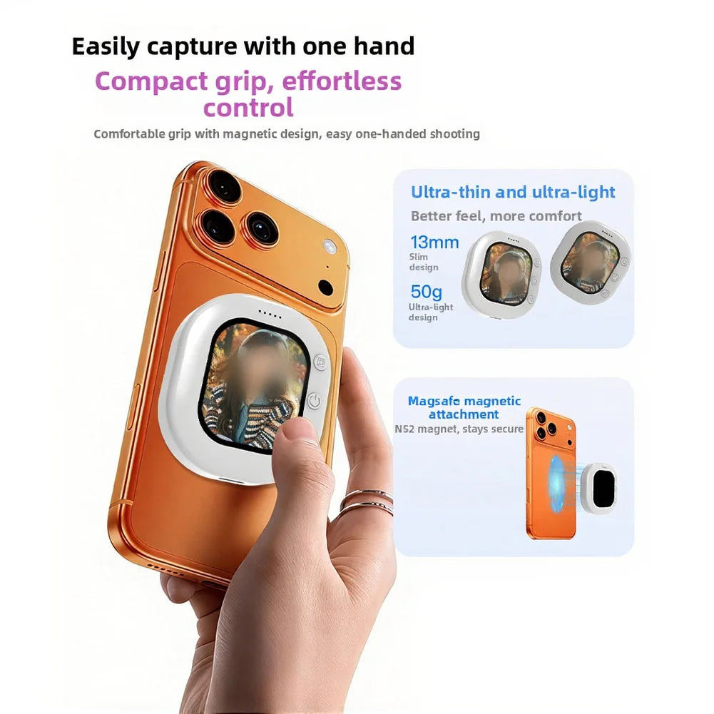 4K Wireless Vlog Selfie Screen With Remote: Perfect For Live Streaming Offers Both Wired And Wireless Connection For METHODS