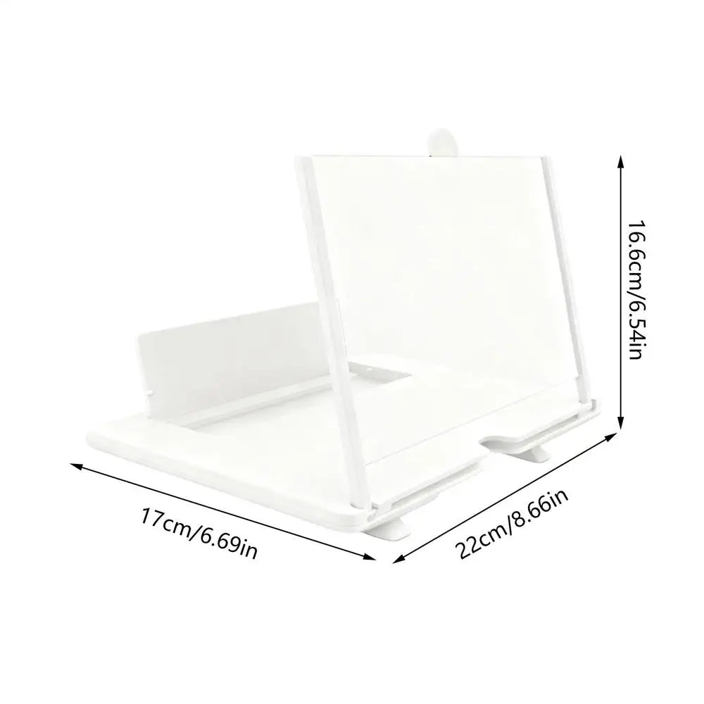 Phone Screen Magnifier 3D HD Tabletop Enlarger Cell Phone Magnifier for Seniors Video Watching Movie Night Home Travel Break