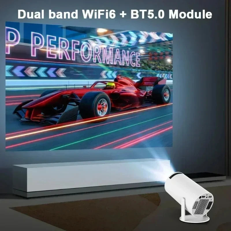 Smart Home Projector 1080P HDR10 4K Supported Portable Mini Projector WiFi Bluetooth Screen Mirroring Theater Beamer TV Stick