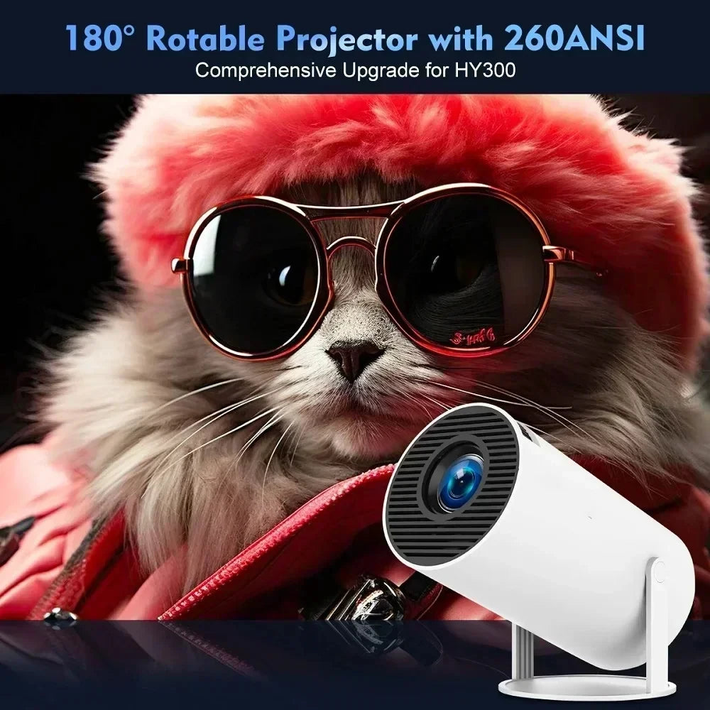 Smart Home Projector 1080P HDR10 4K Supported Portable Mini Projector WiFi Bluetooth Screen Mirroring Theater Beamer TV Stick