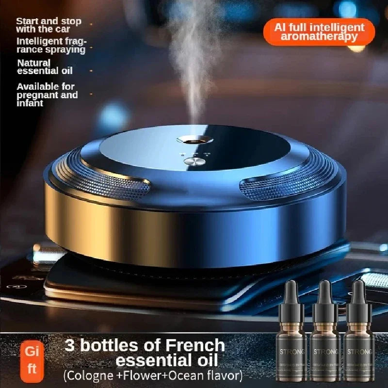 Car Aroma Diffuser Therapy Car Perfume Humidifier Essential Oil Diffuser Portable USB Smart  Air Fresheners Aromatherapy