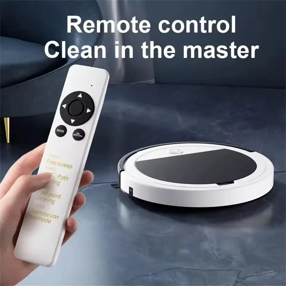 PLUZZ Smart Robot Vacuum Cleaner – 3-in-1 Sweep, Mop & Vacuum | 2000Pa Suction, Remote Control, Low Noise | Home Floor Cleaning Robot