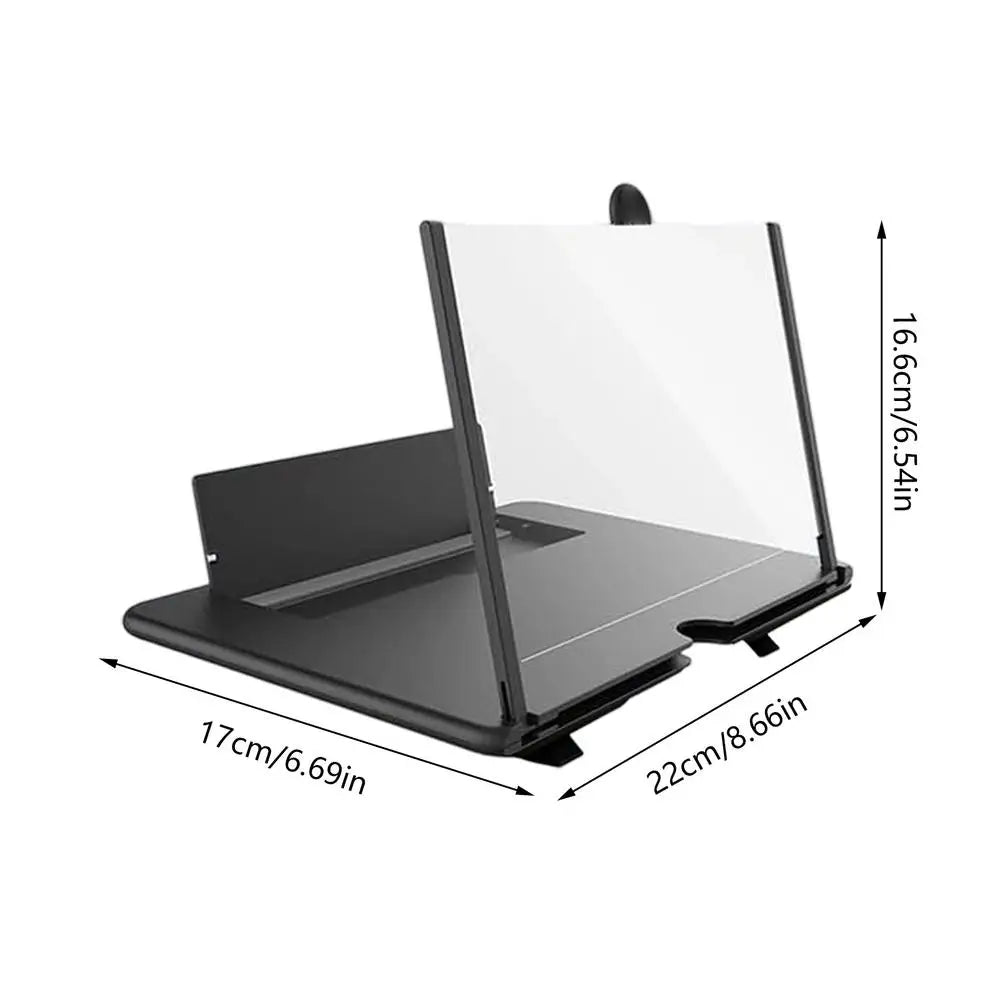 Phone Screen Magnifier 3D HD Tabletop Enlarger Cell Phone Magnifier for Seniors Video Watching Movie Night Home Travel Break